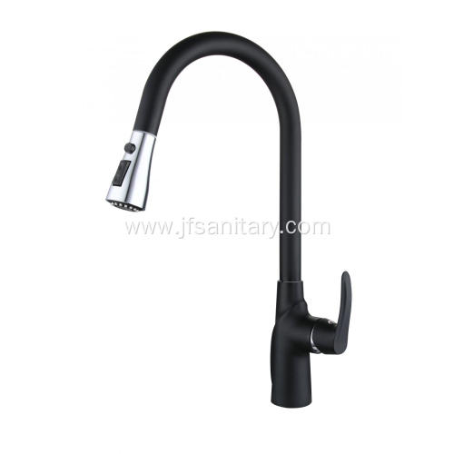 Matt Black Pull Down Kitchen Faucets For Sink